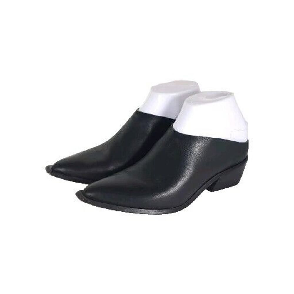 Wal and Pai Women's Mirage US5-5,5 EU36 Black Leather Cuban Heel Mules Clogs